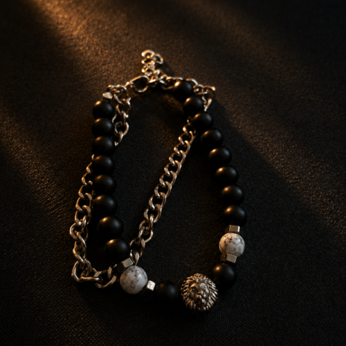 King Logo Layered Bracelet