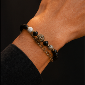 King Logo Layered Bracelet
